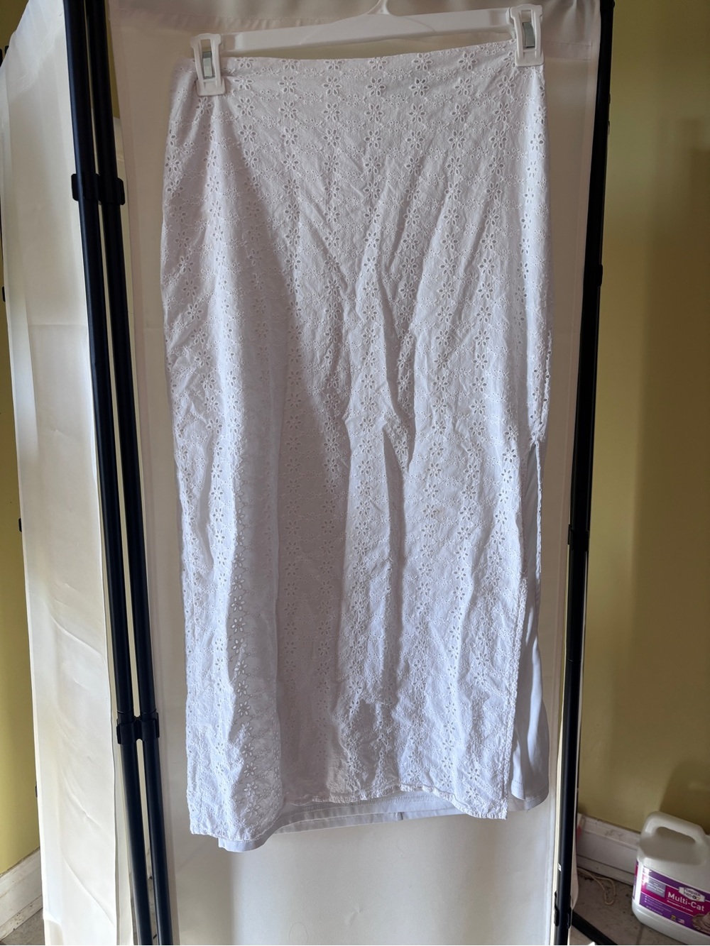 Kendall & Kylie White Eyelet Maxi Skirt